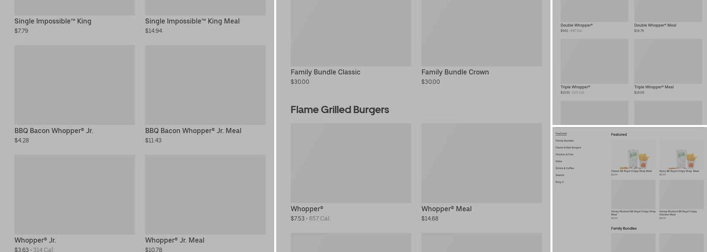 Burger King Menu