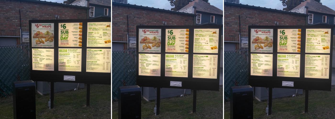 Subway Menu