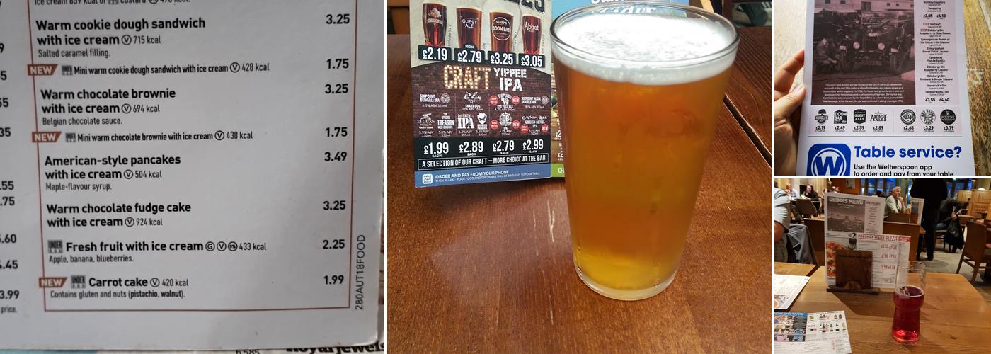 The Cornfield Garage - JD Wetherspoon Menu