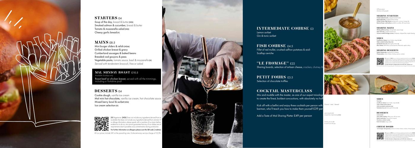 Chez Mal Brasserie & Bar Menu