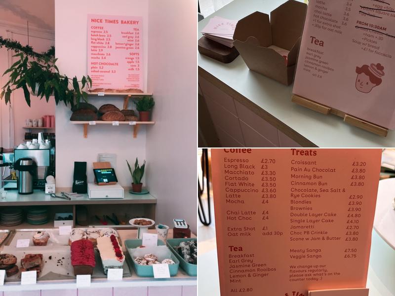 Nice Times Bakery Menu