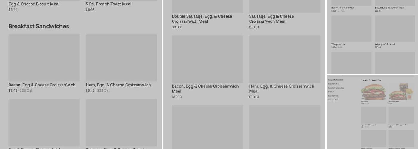 Burger King Menu