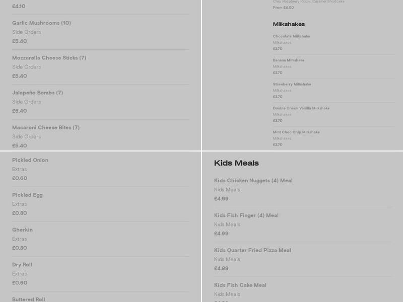 Criterion Fish & Chips Menu