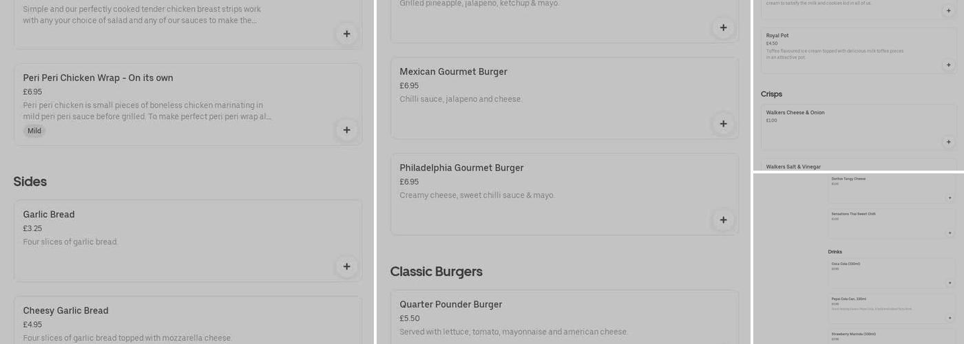Beast Burger Menu