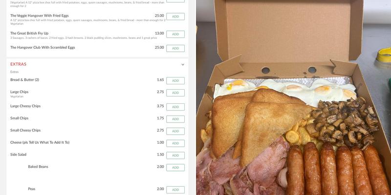 The Rolling Scones Menu