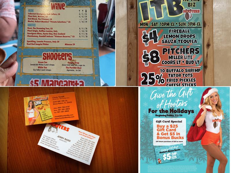 Hooters Menu