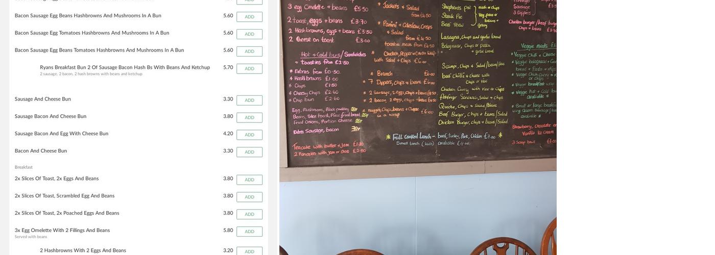 Linzi & Mick’s Place Menu