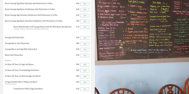 Linzi & Mick’s Place Menu