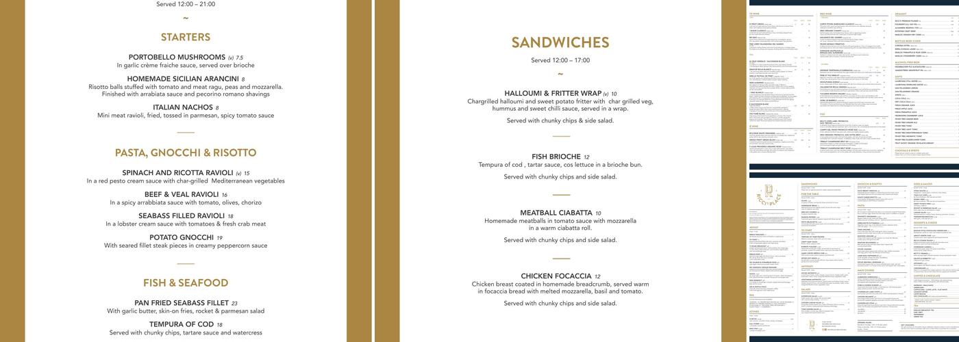 RICCI'S PLACE Menu