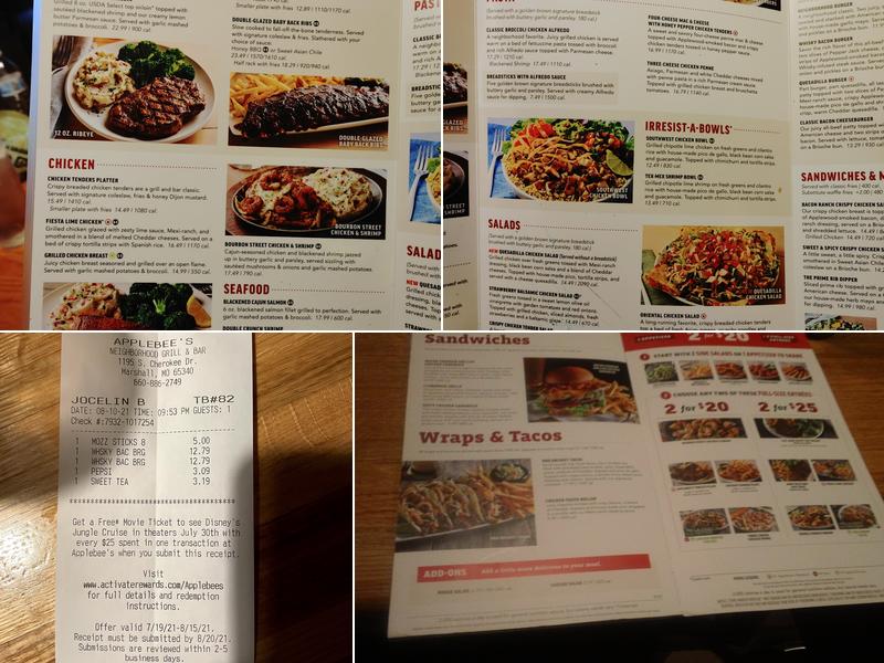 Applebee's Grill + Bar Menu