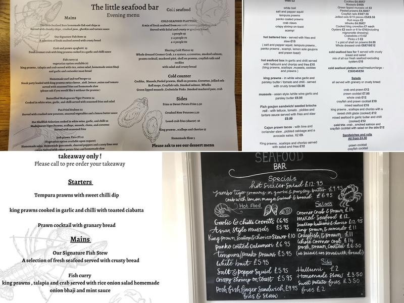 The Little Seafood Bar Menu