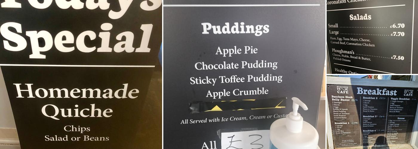 Butchers Hook Cafe Menu