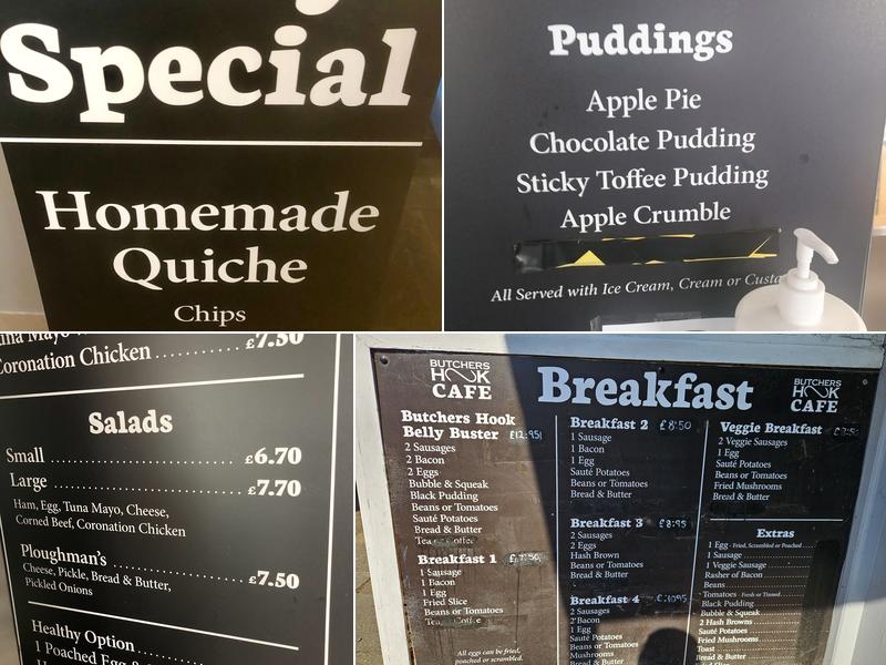 Butchers Hook Cafe Menu