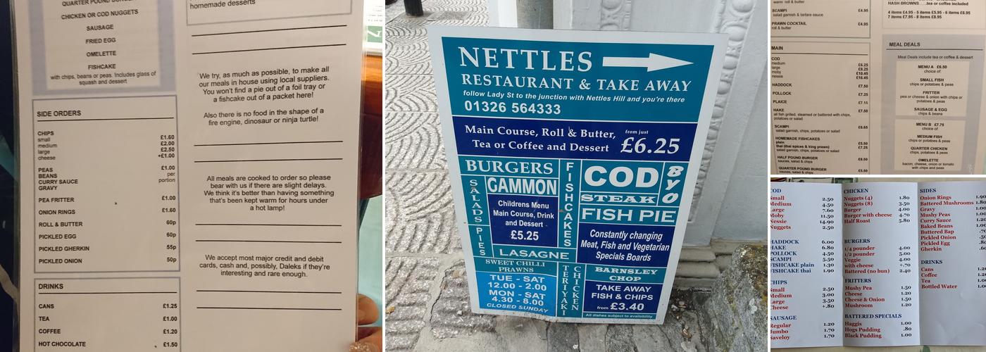 Nettles in Helston Menu