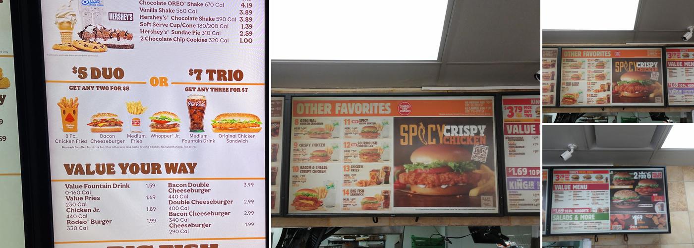 Burger King Menu