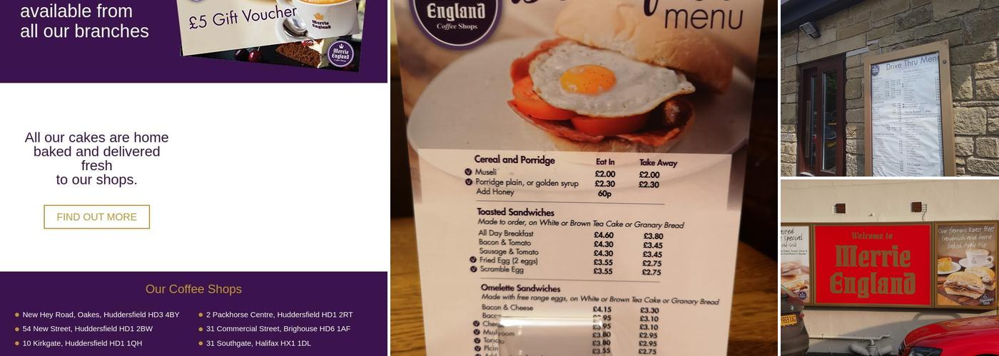 Merrie England Drive In Menu