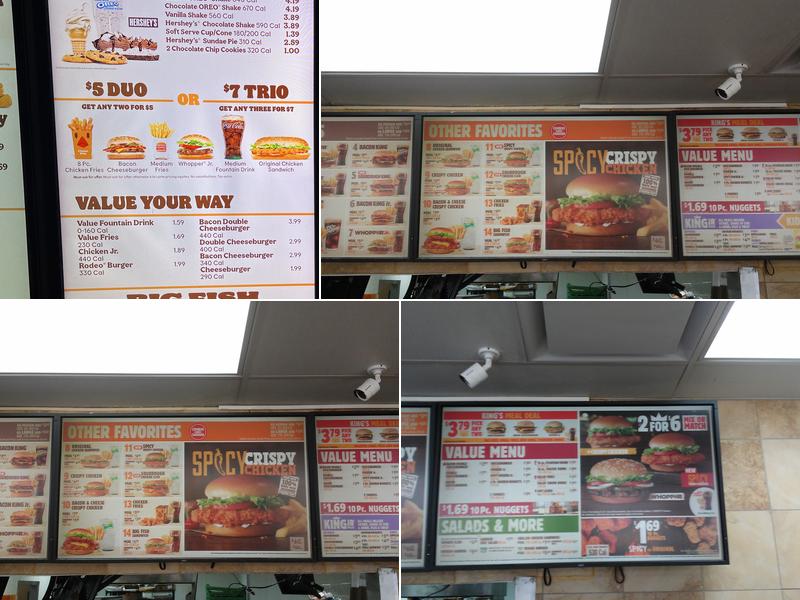 Burger King Menu