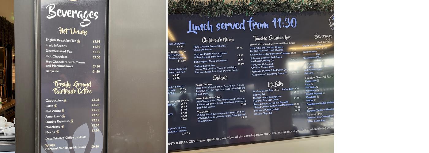Mote Park Café Menu