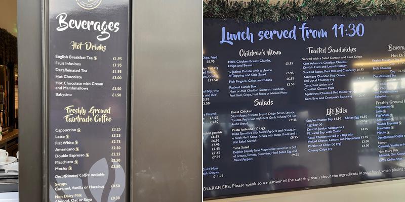 Mote Park Café Menu