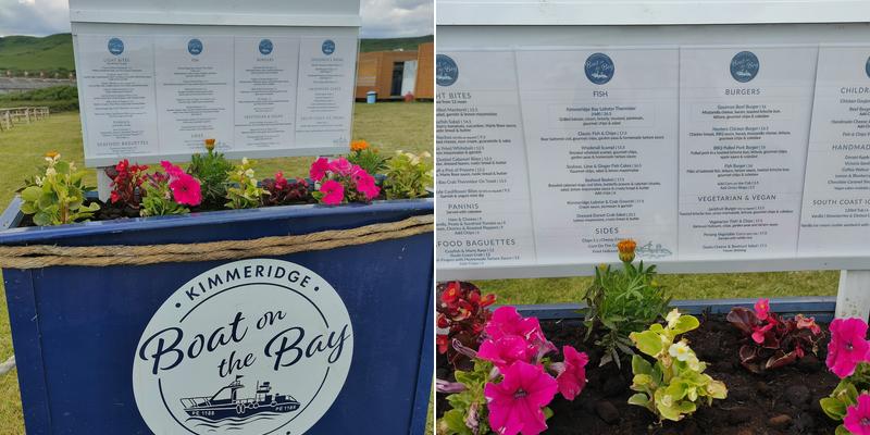 The BOAT at the bay Menu