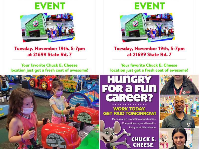 Chuck E. Cheese Menu