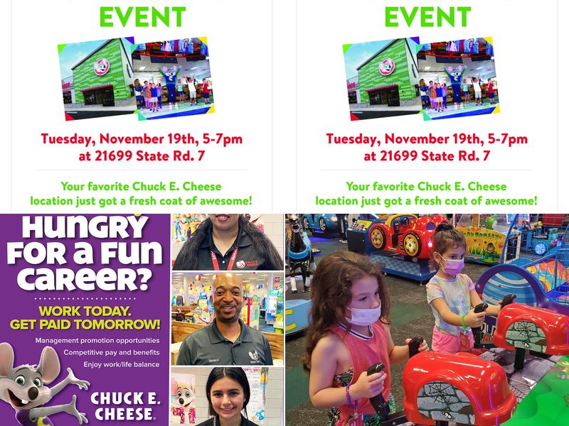 Chuck E. Cheese Menu