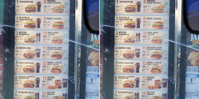 Burger King Menu