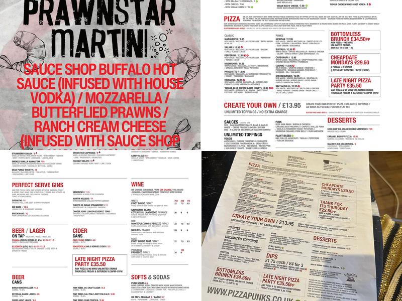 Pizza Punks Leeds Menu
