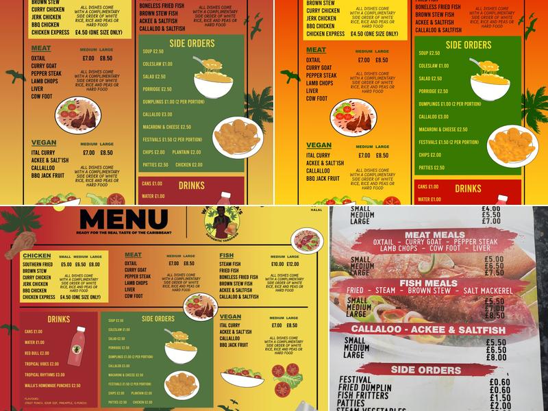 Walla Dolla's Authentic Yardfood Menu