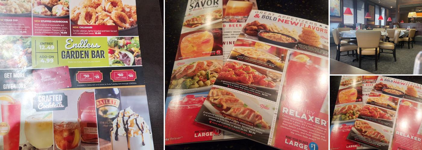 Ruby Tuesday Menu