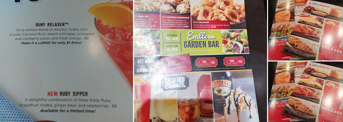 Ruby Tuesday Menu