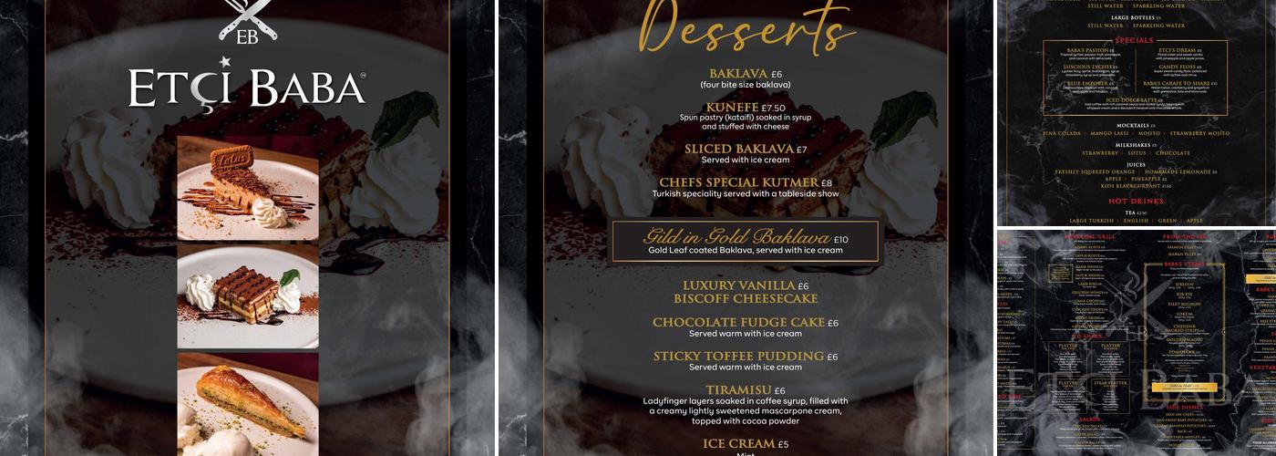 Etci Baba Turkish Charcoal Grill & Steak House Menu