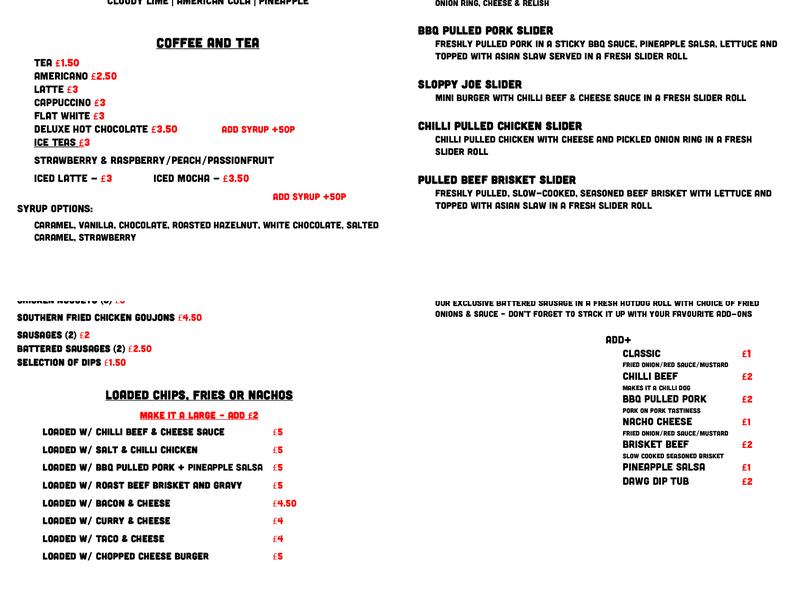 Base One | Coffee, Breakfast & Street Food Menu