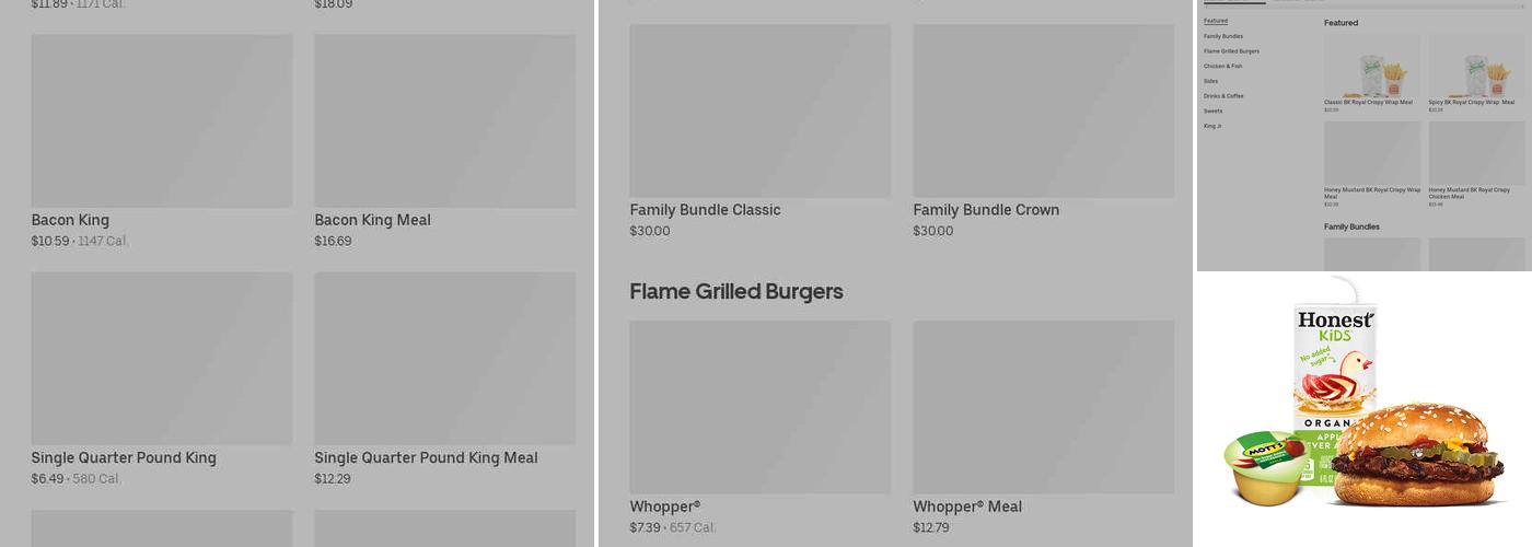 Burger King Menu