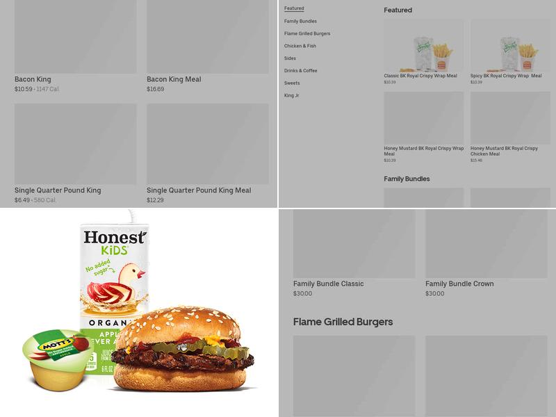 Burger King Menu