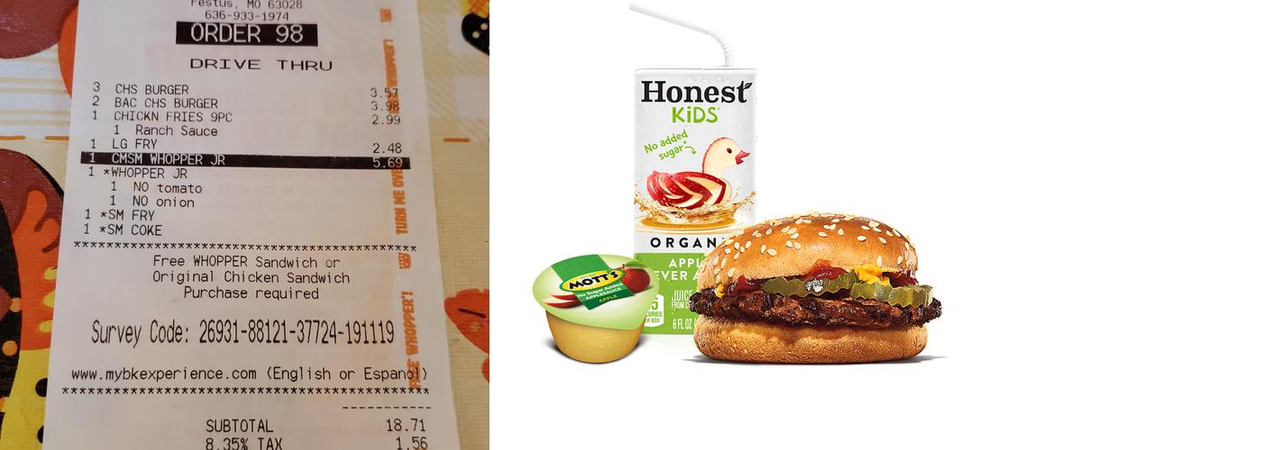Burger King Menu