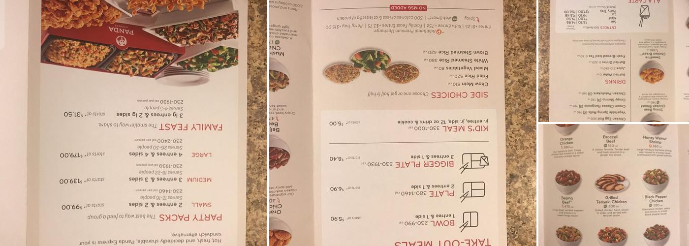 Panda Express Menu