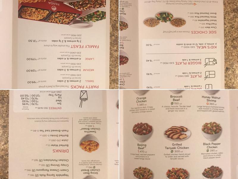 Panda Express Menu