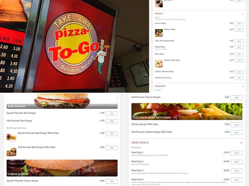 Pizza To Go Menu