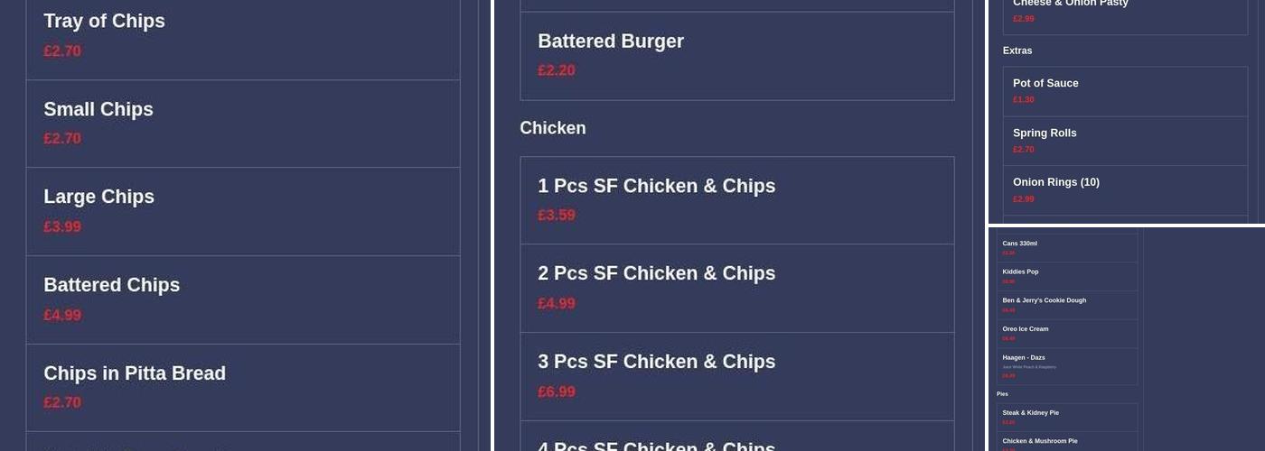 OCEAN FISH BAR & kEBAB Menu