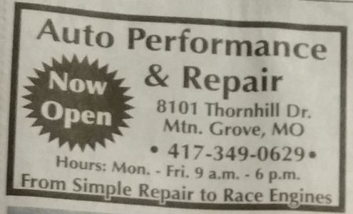 Auto Performance & Repair LLC Mountain Grove