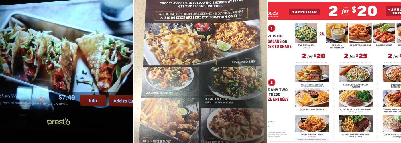 Applebee's Grill + Bar Menu