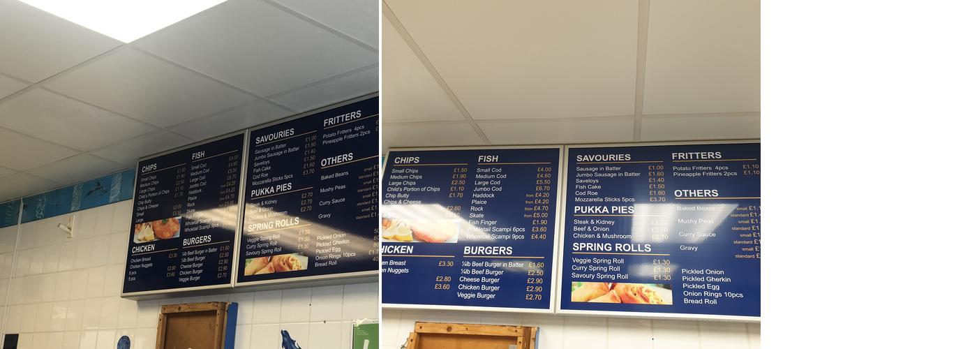 New Sole Plaice Menu