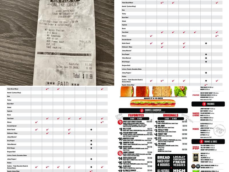 Jimmy John's Menu