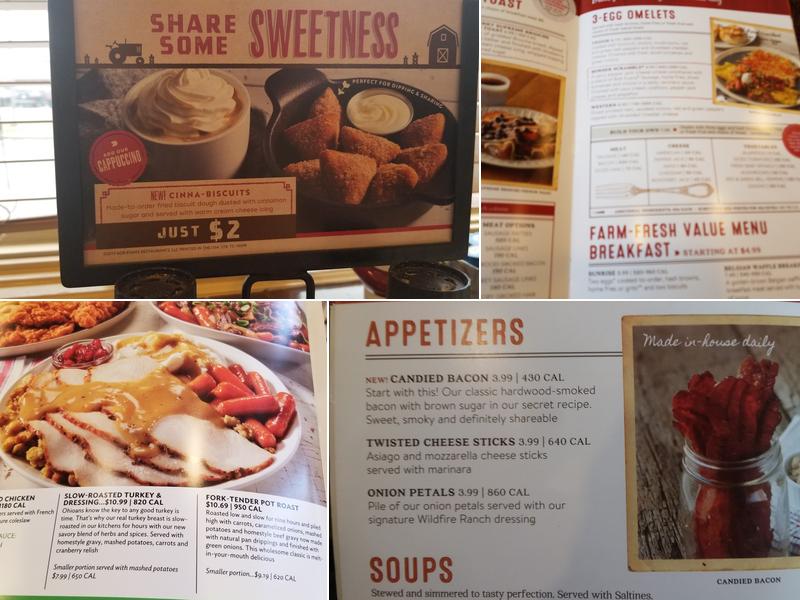 Bob Evans Menu