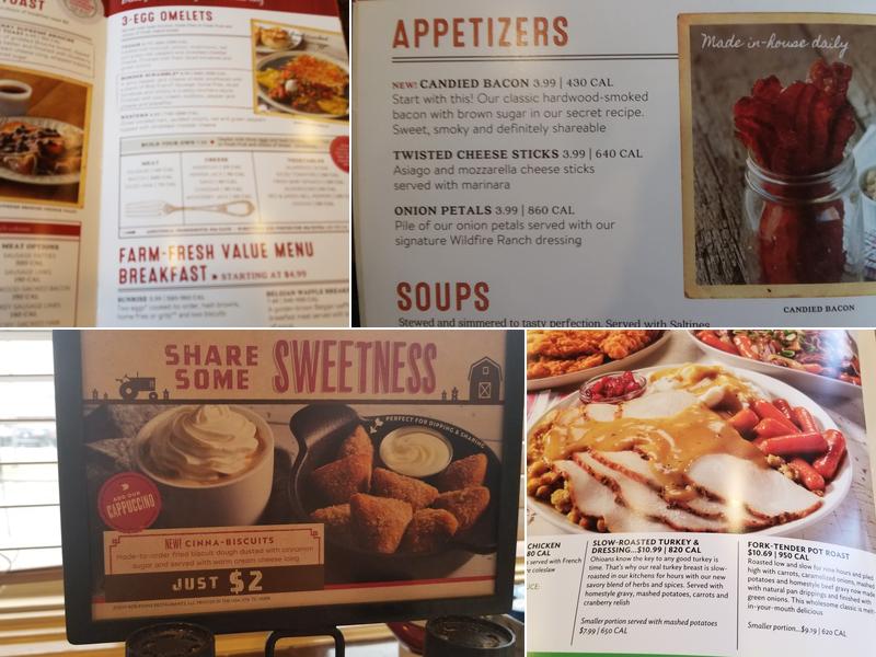Bob Evans Menu
