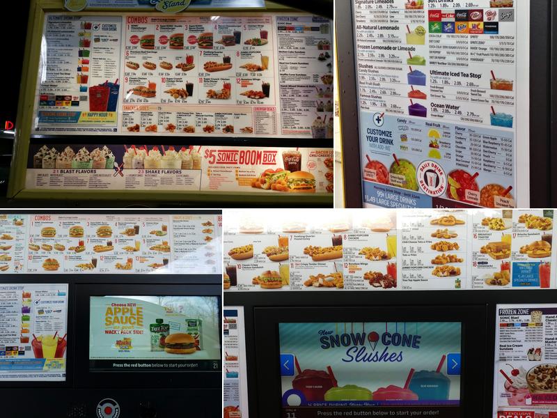 Sonic Drive-In Menu