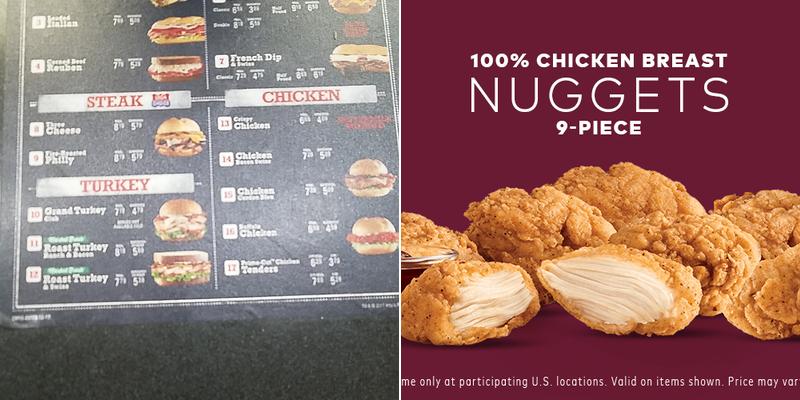 Arby's Menu