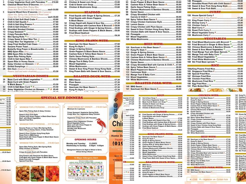 China Garden / The Heron Menu