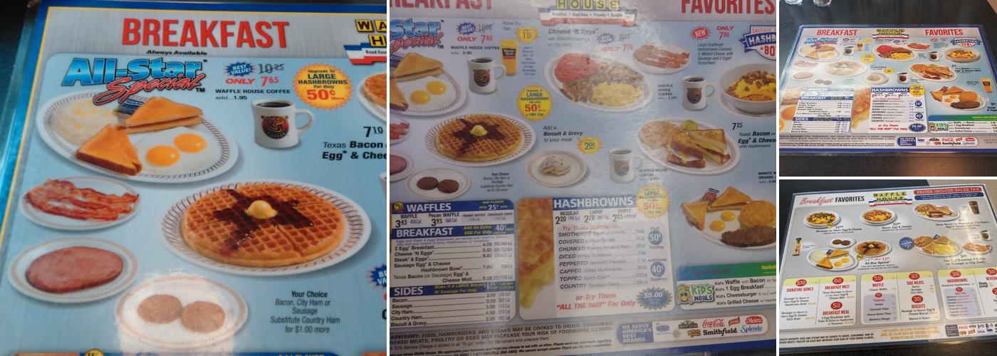 Waffle House Menu